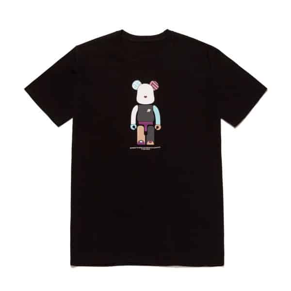 Black Albino and Preto Bearbrick tee front with colorful Jiu Jitsu toy graphic