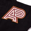 Albino and Preto B111 YBM black gi back AP mark patch on pearl weave fabric