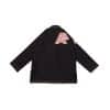 Albino and Preto B111 YBM black gi jacket back with large AP mark patch
