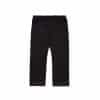 Albino and Preto B111 YBM black Novo pants back view with yellow orange hem stitching