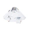Albino and Preto B108 white kimono set open with stained glass yoke and pants details